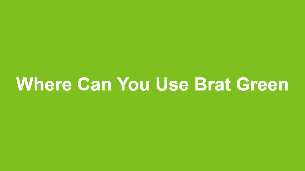 brat green hex code